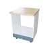 Corp pentru cuptor incorporabil cu sertar Zebra, Alb/MDF Albastru, cu blat artar, 60 x 85 x 60 cm